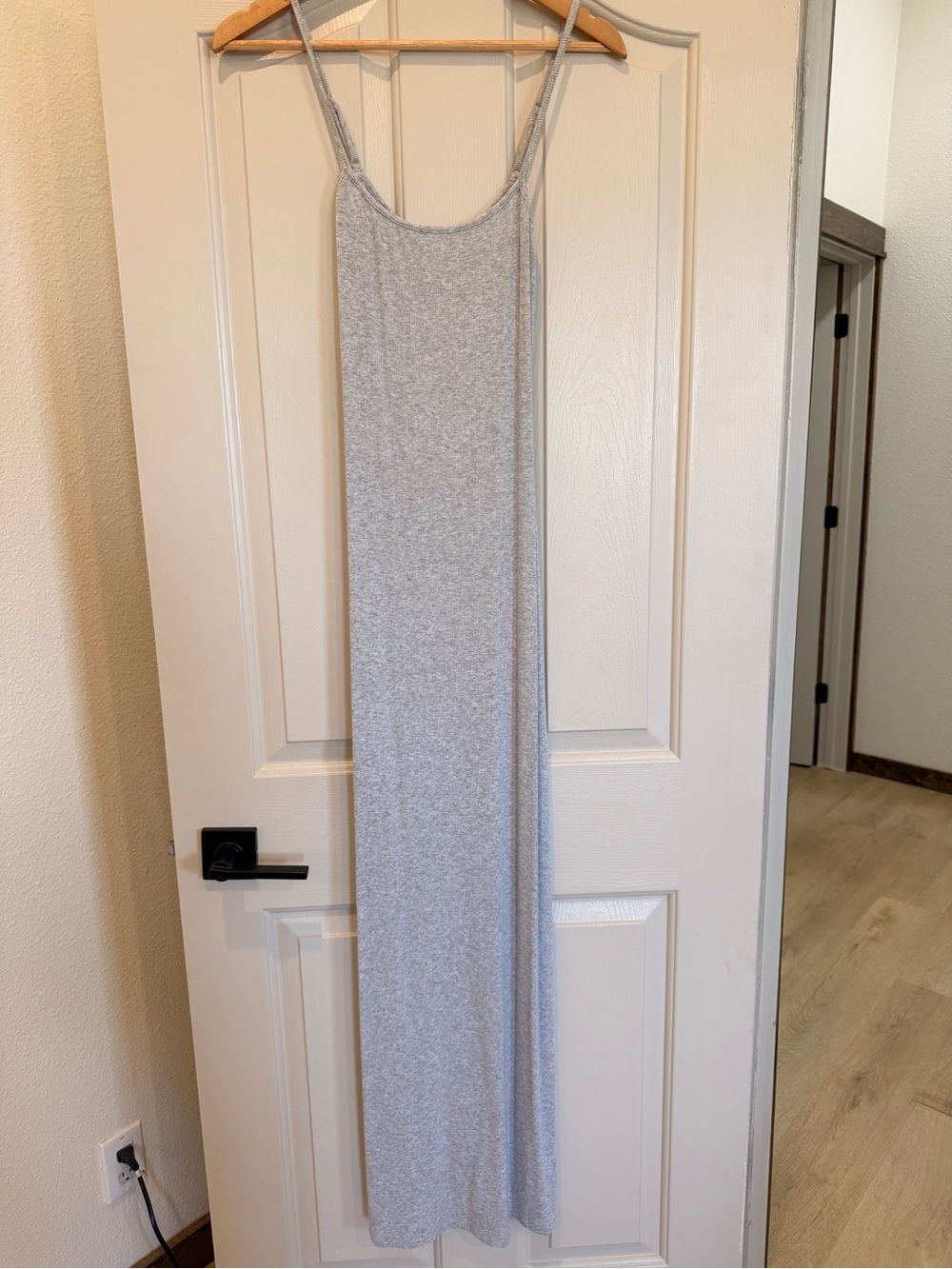 aerie Heather Light Gray Maxi Slip Dress